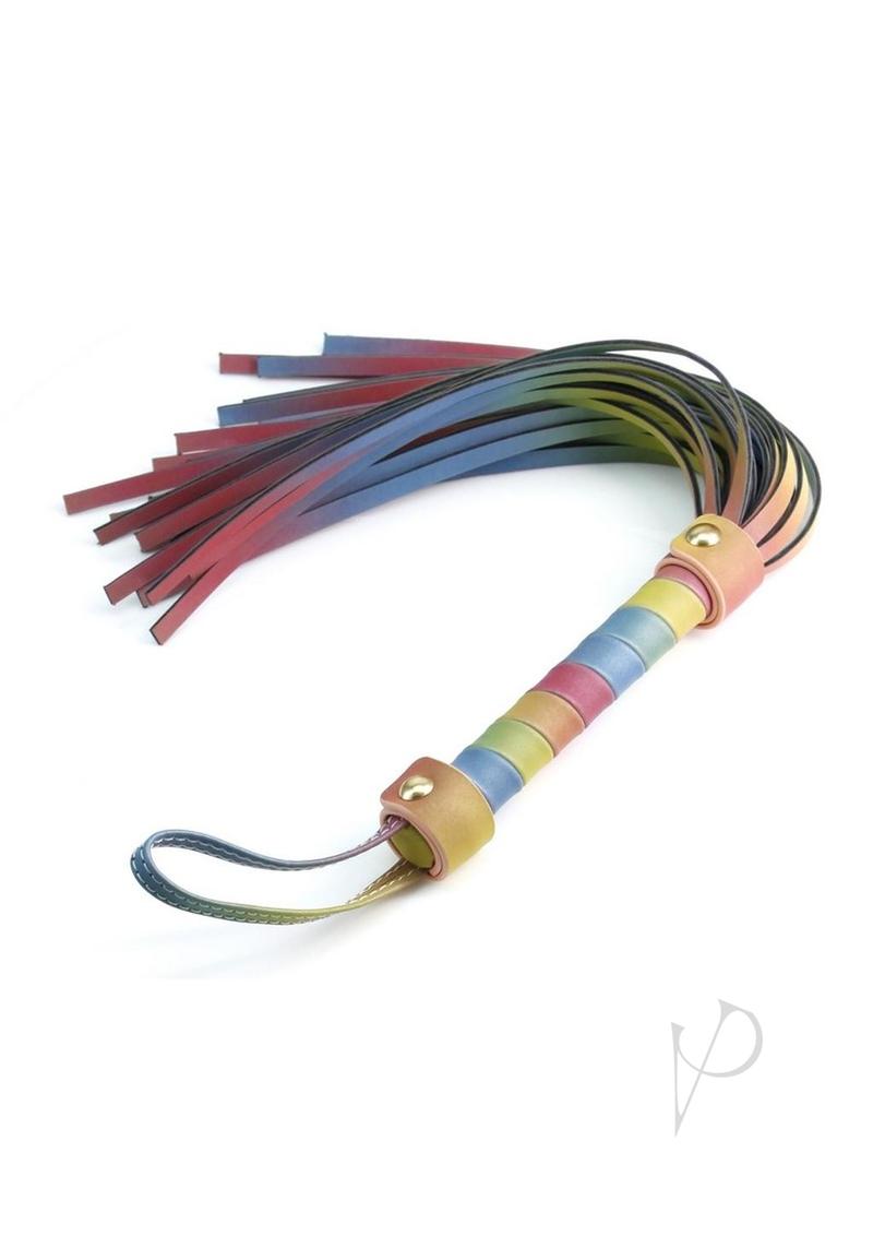 Spectra Bondage Flogger Rainbow