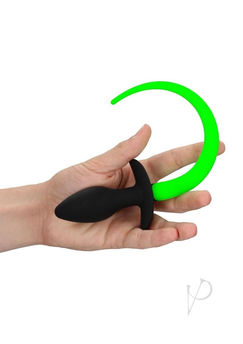 Ouch! Puppy Tail Silicone Plug Glow in the Dark