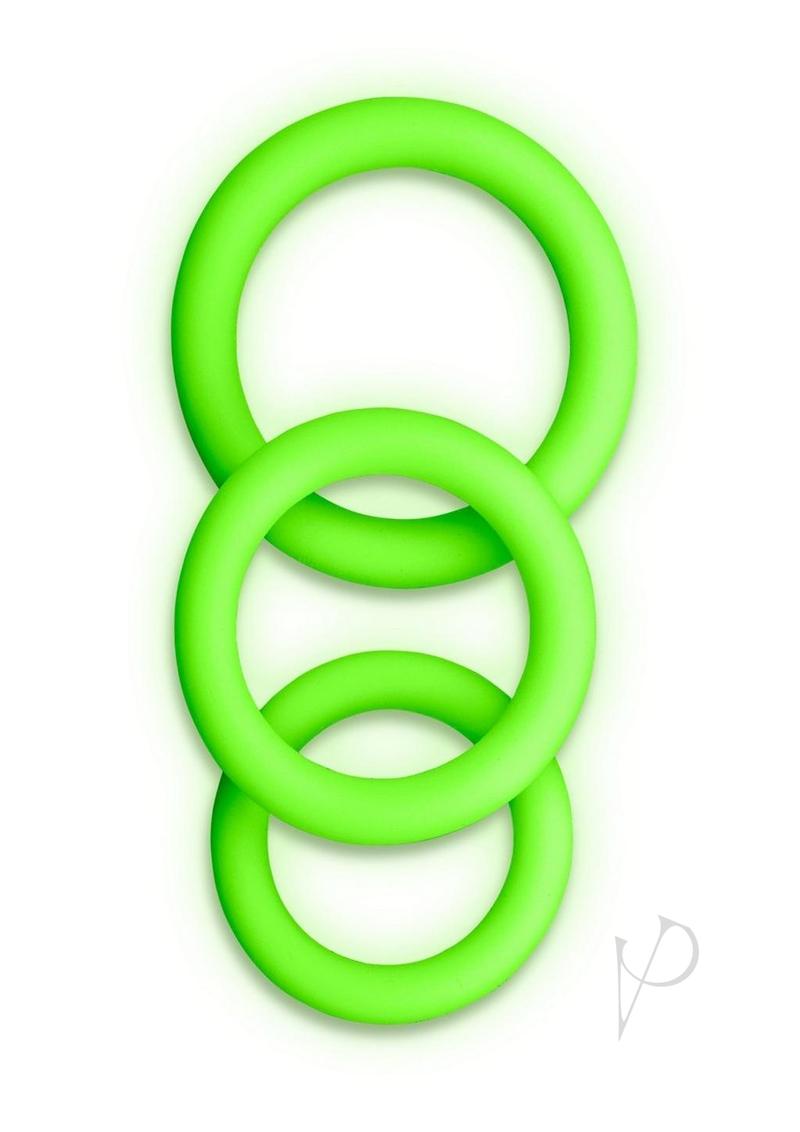 Ouch Cock Ring Set 3pc Gitd