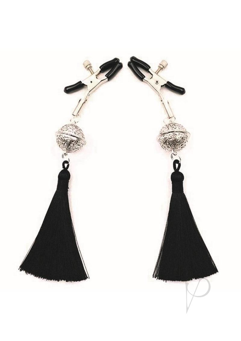 Sexy Af Nipple Clamps Black Tassle