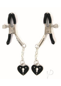 Sexy Af Nipple Clamps Black Hearts