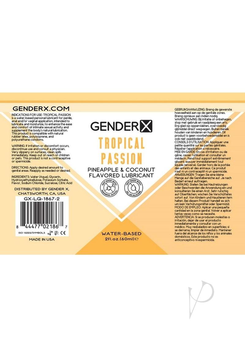 Gx Tropical Passion Flavored Lube 2oz