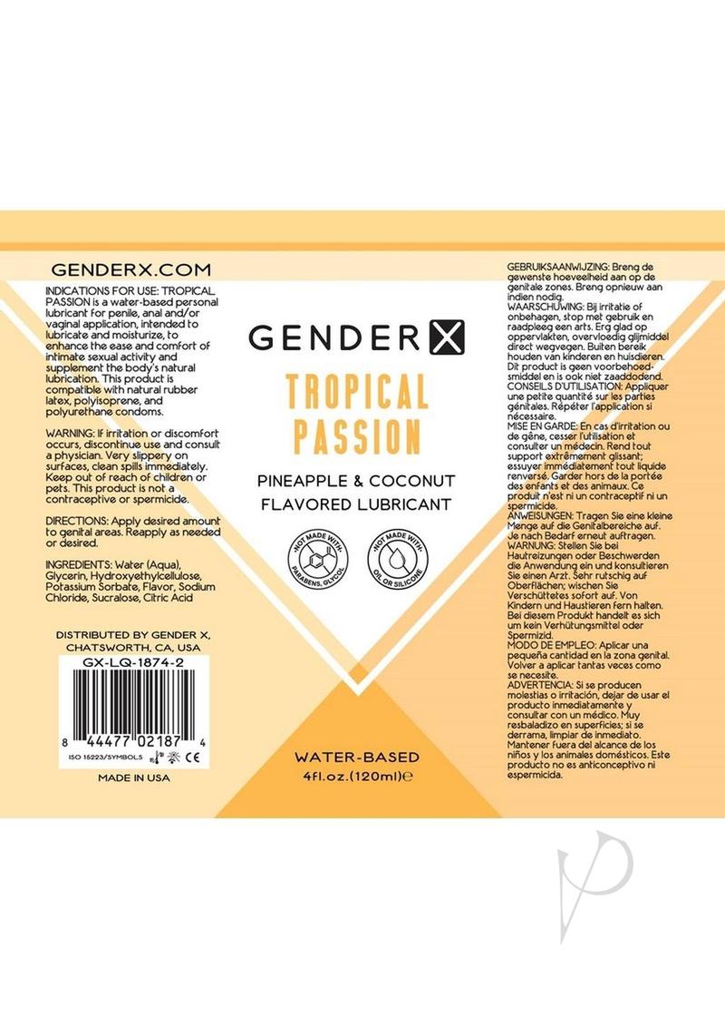 Gx Tropical Passion Flavored Lube 4oz