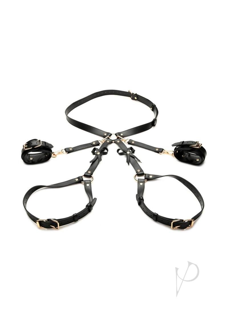 Strict Bondage Harness Bows M/l Blk