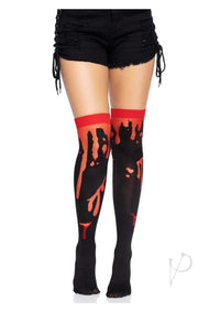 Splatter Thigh Highs Os Red