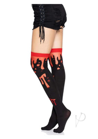 Splatter Thigh Highs Os Red