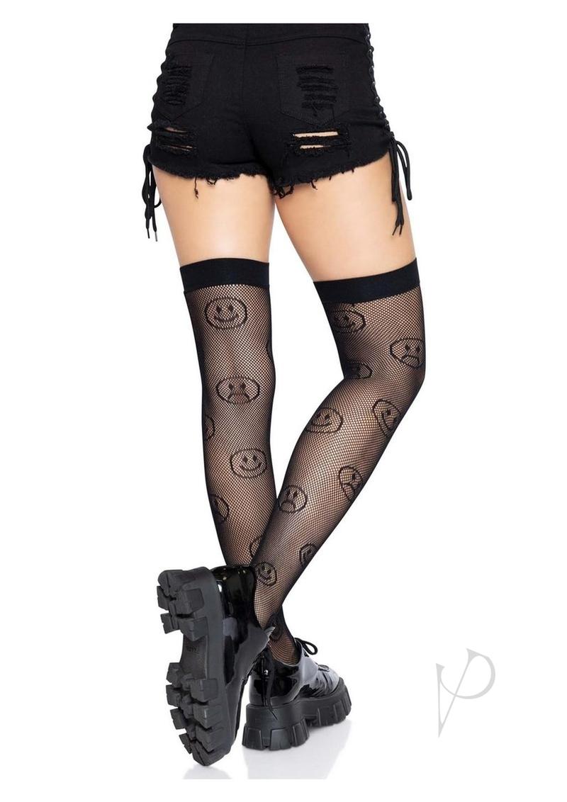 Mood Swing Fishnet Thigh Highs Os Black