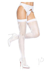 Micro Butterfly Backseam Thigh Os White