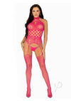 High Neck Halter Bodystocking Os Rasp