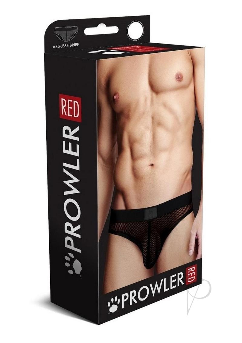 Prowler Red Fishnet Assless Brief Blk Lg