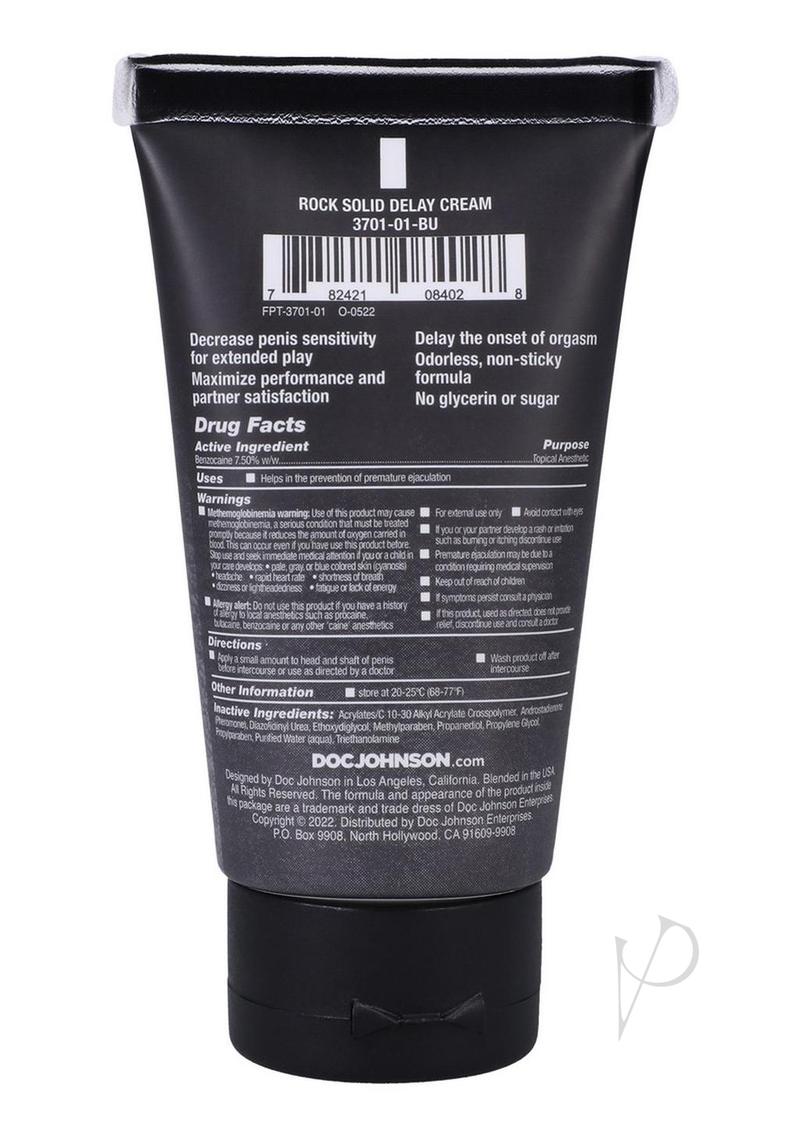 Rock Solid Delay Cream 2oz Bulk