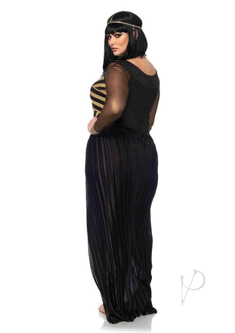 Nile Queen Dress 3pc 3x/4x Blk/gld