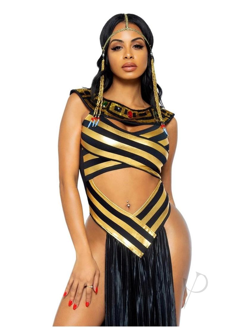 Nile Queen Dress 3pc Sm Blk/gld