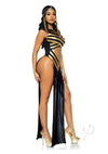 Nile Queen Dress 3pc Sm Blk/gld