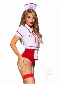 Nurse Feelgood 2pc Sm Red/wht