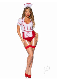 Nurse Feelgood 2pc Sm Red/wht