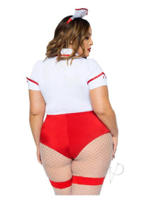 Nurse Feelgood 2pc 1x/2x Red/wht