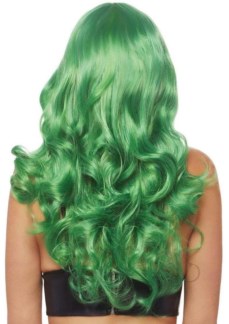 Misfit Long Wavy Bang Wig O/s Green