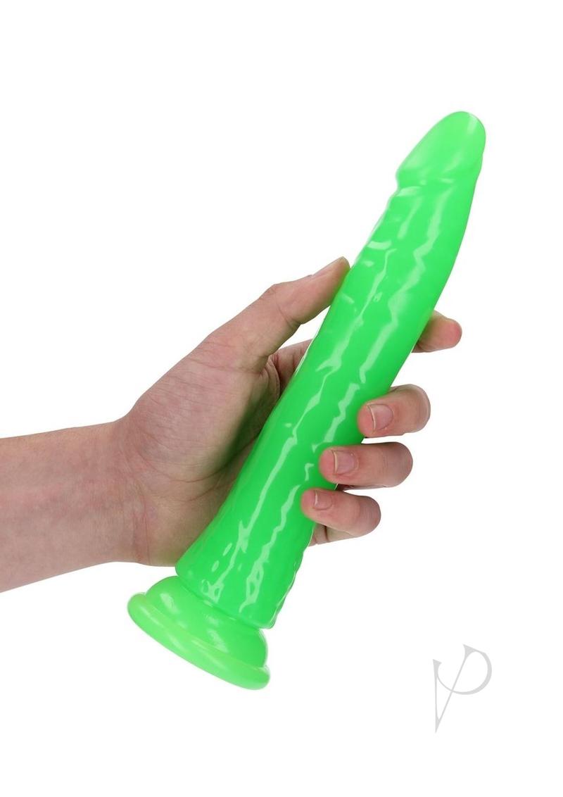 Realrock Slim Dildo 9 Gitd Green