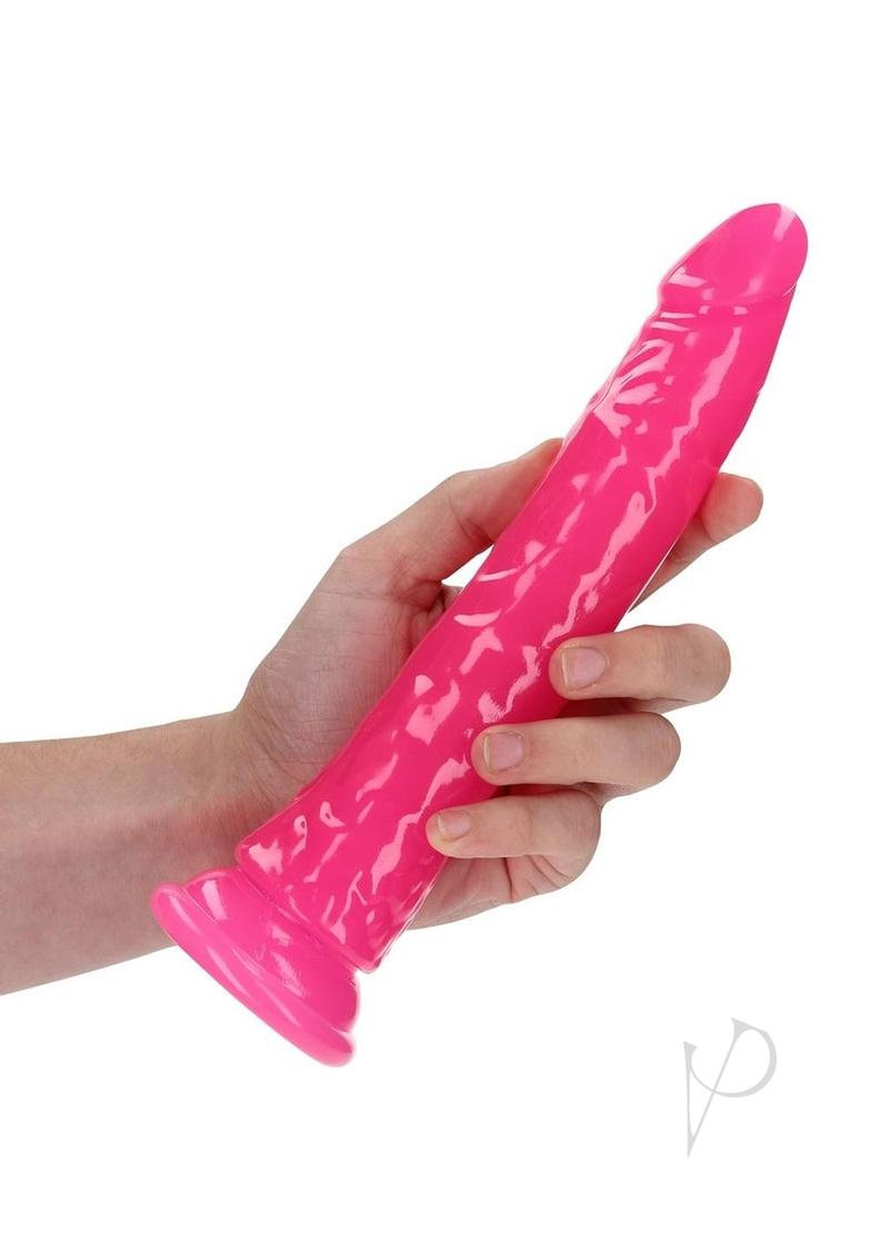 Realrock Slim Dildo 9 Gitd Pink