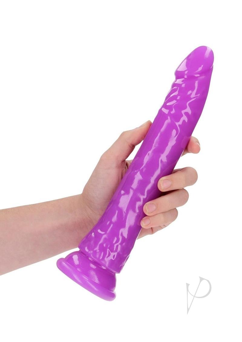 Realrock Slim Dildo 10 Gitd Purple