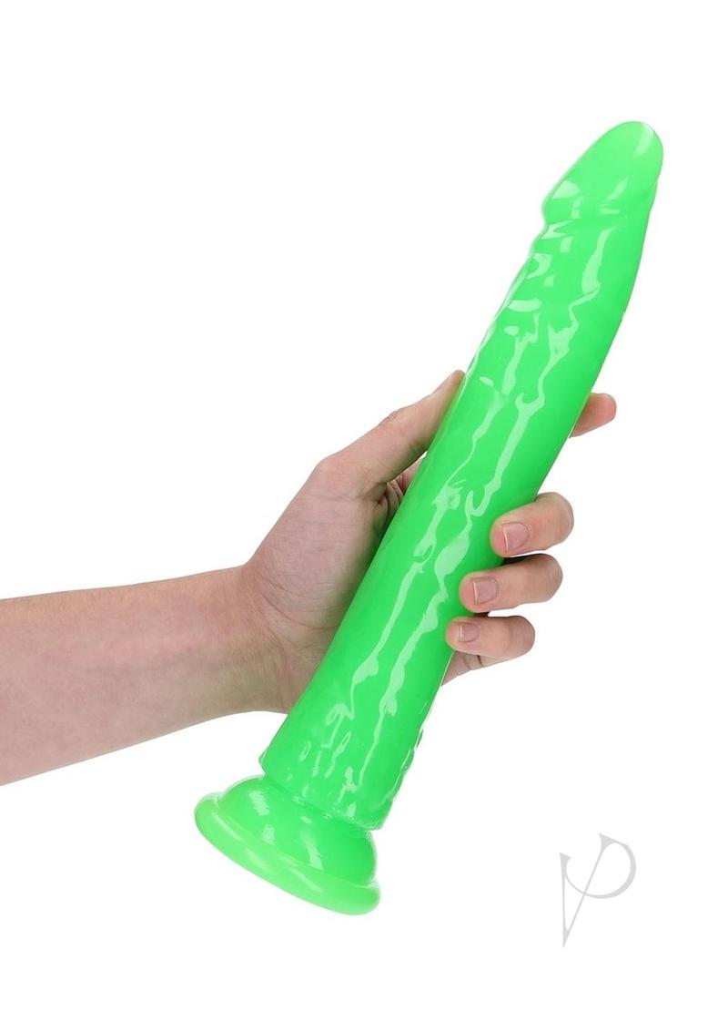 Realrock Slim Dildo 11 Gitd Green