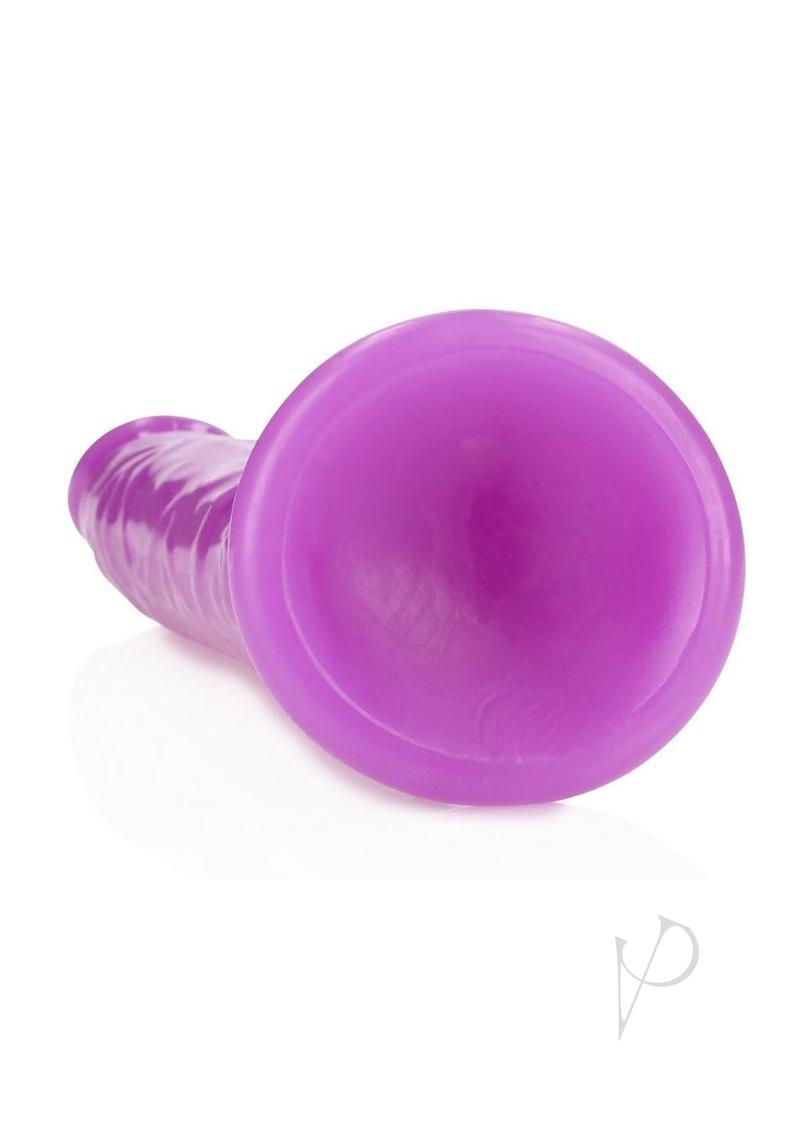 Realrock Slim Dildo 11 Gitd Purple