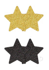 Pretty Pasties Glitter Stars Blk/gld