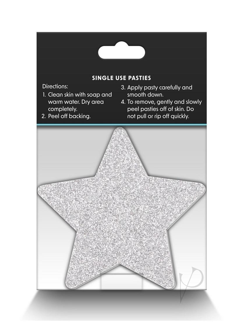 Pretty Pasties Glitter Stars Red/slv