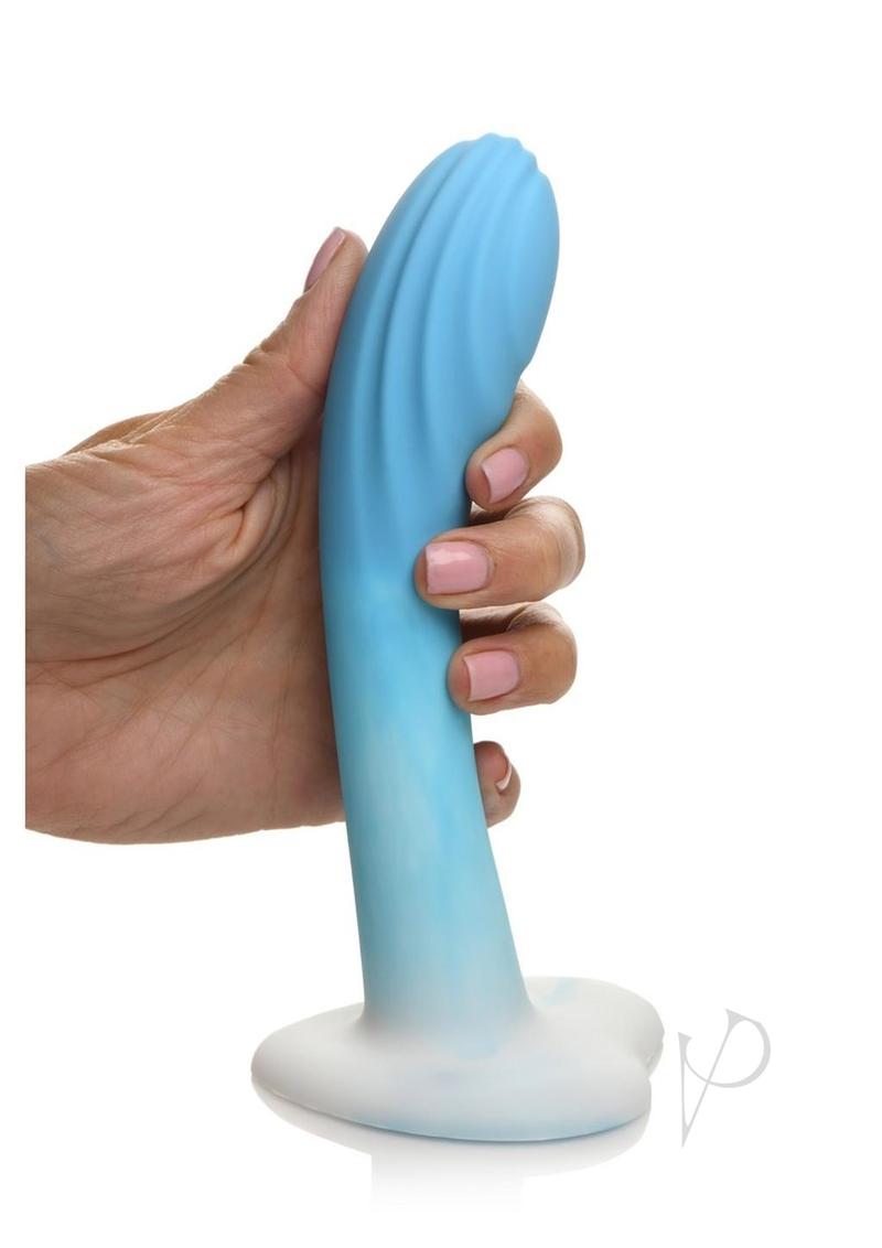 Simply Sweet Rippled Dildo Blu/wht