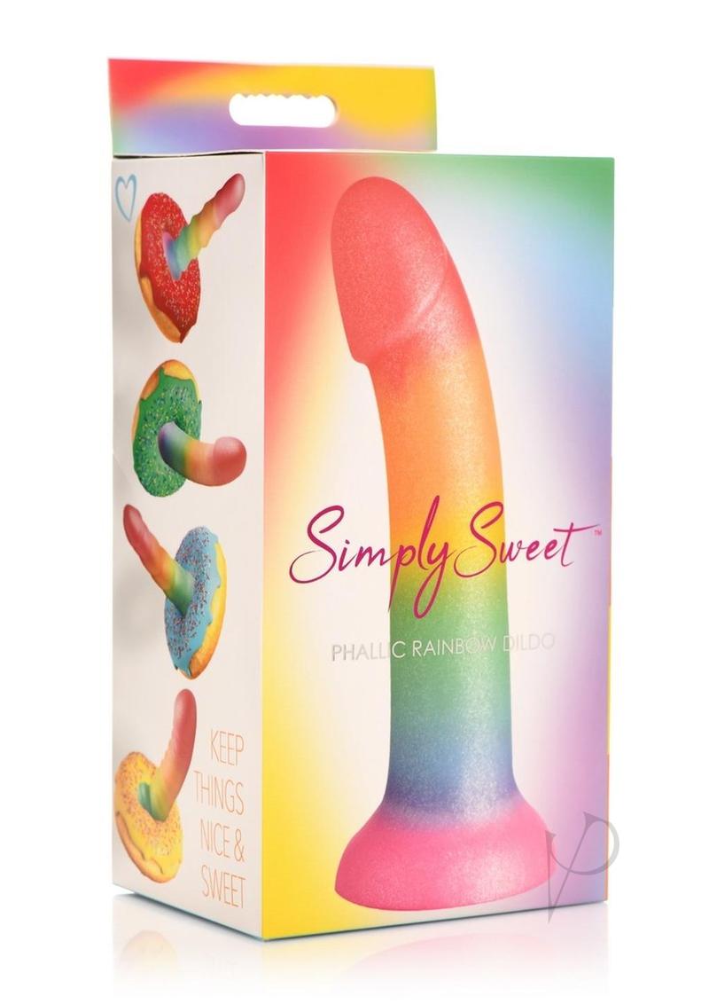 Simply Sweet Phallic Rainbow Dildo