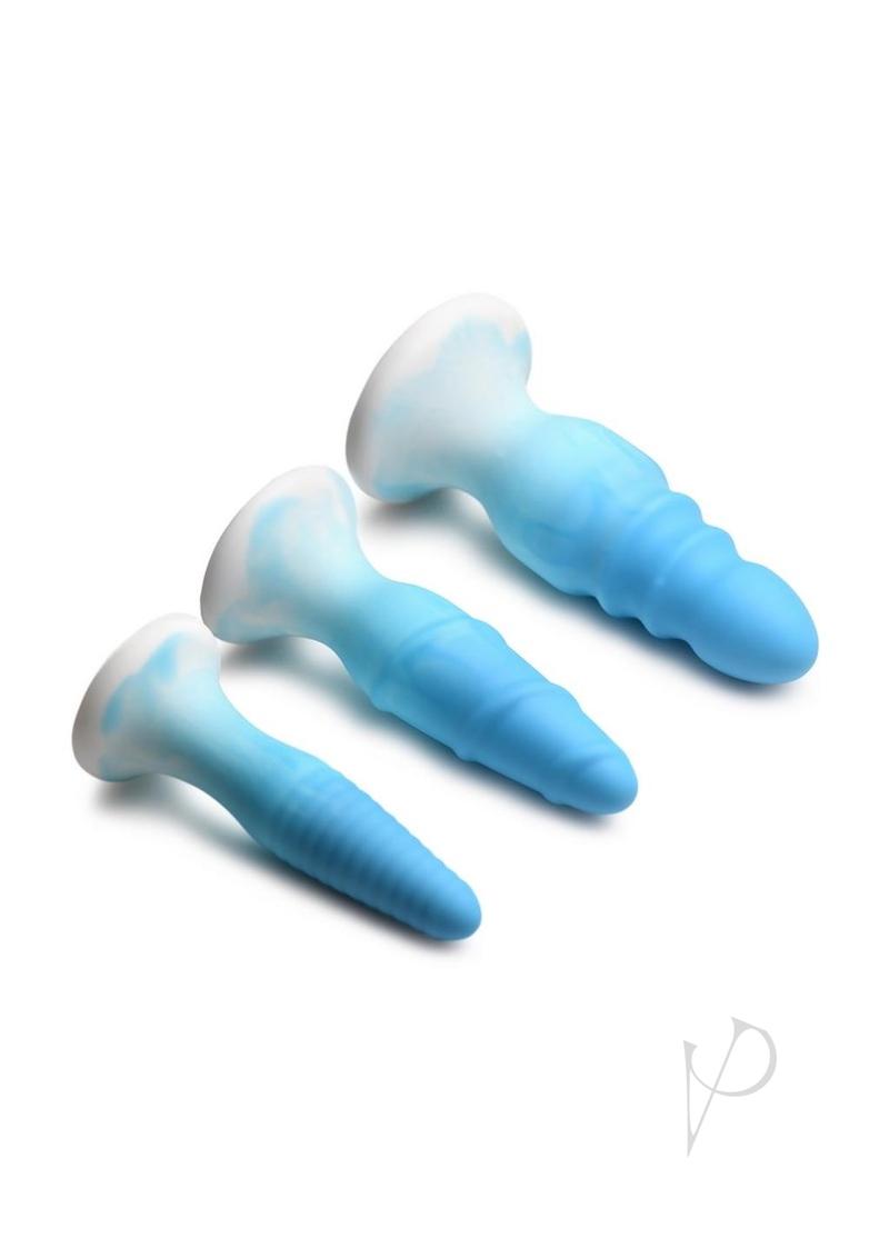 Simply Sweet Silicone Butt Plug Set Blue