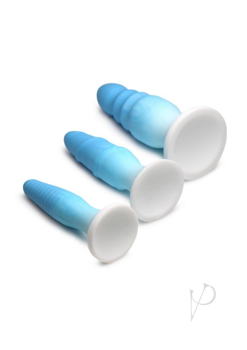 Simply Sweet Silicone Butt Plug Set Blue