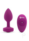 B-vibe Vibrate Jewel Plug S/m Fuchsia