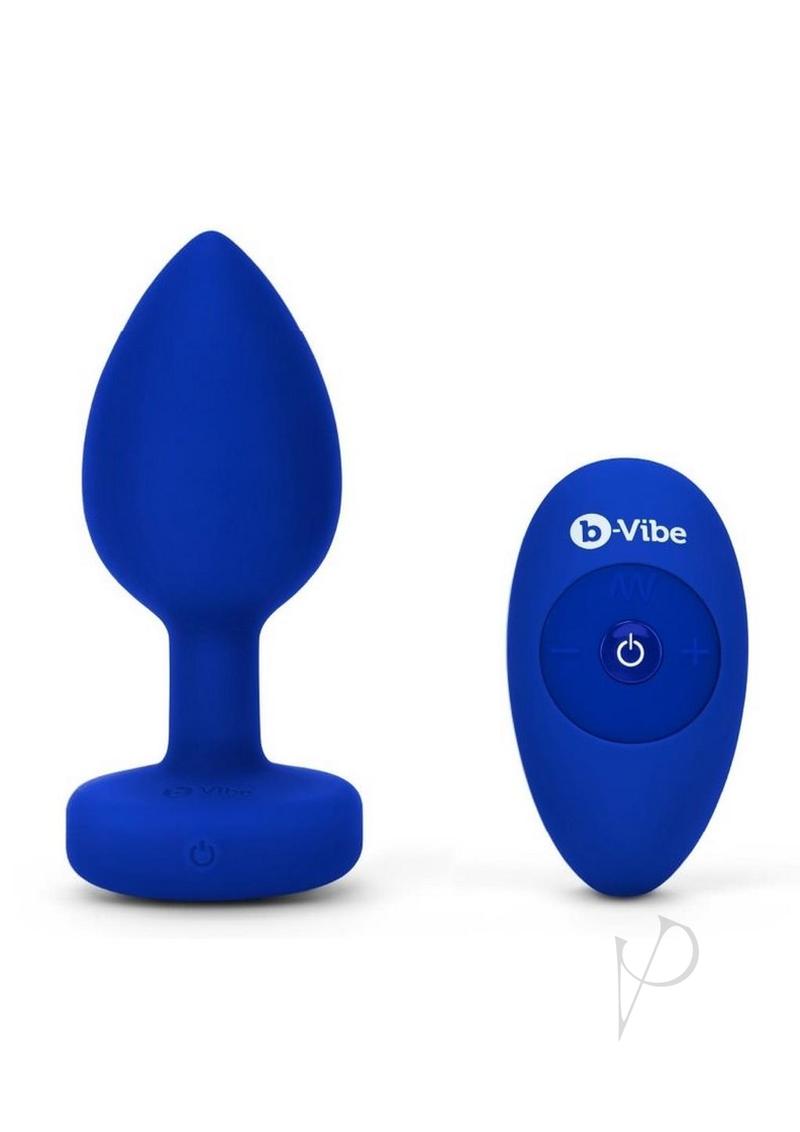 B-vibe Vibrate Jewel Plug L/xl Navy