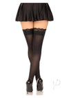 Nylon Stocking W/lace Top Os Blk