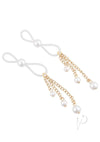 Sandm Pearl Nipple Ties Wht/gld