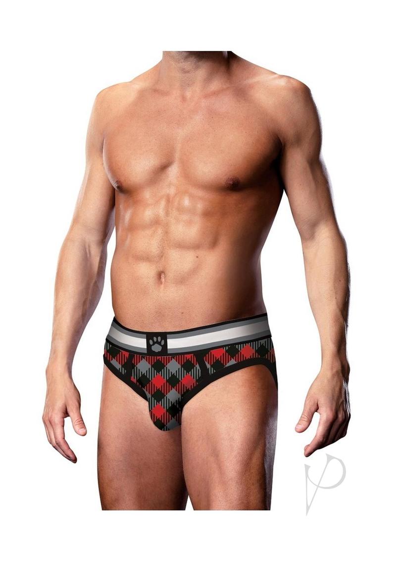 Prowler Tartan 1 Brief Lg Blk/red Fu23