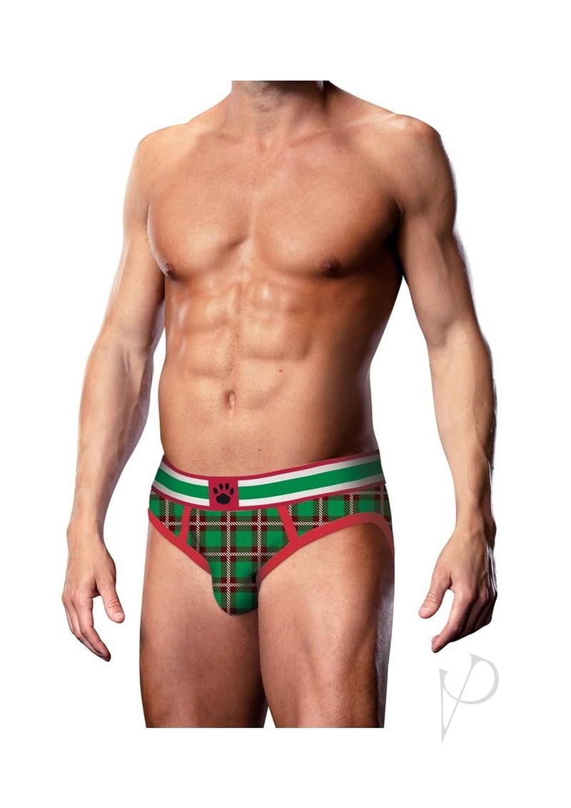 Prowler Tartan 2 Brief Sm Grn/red Fw23