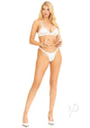 Faux Pearl Bra Gstring Restraint Os Wht