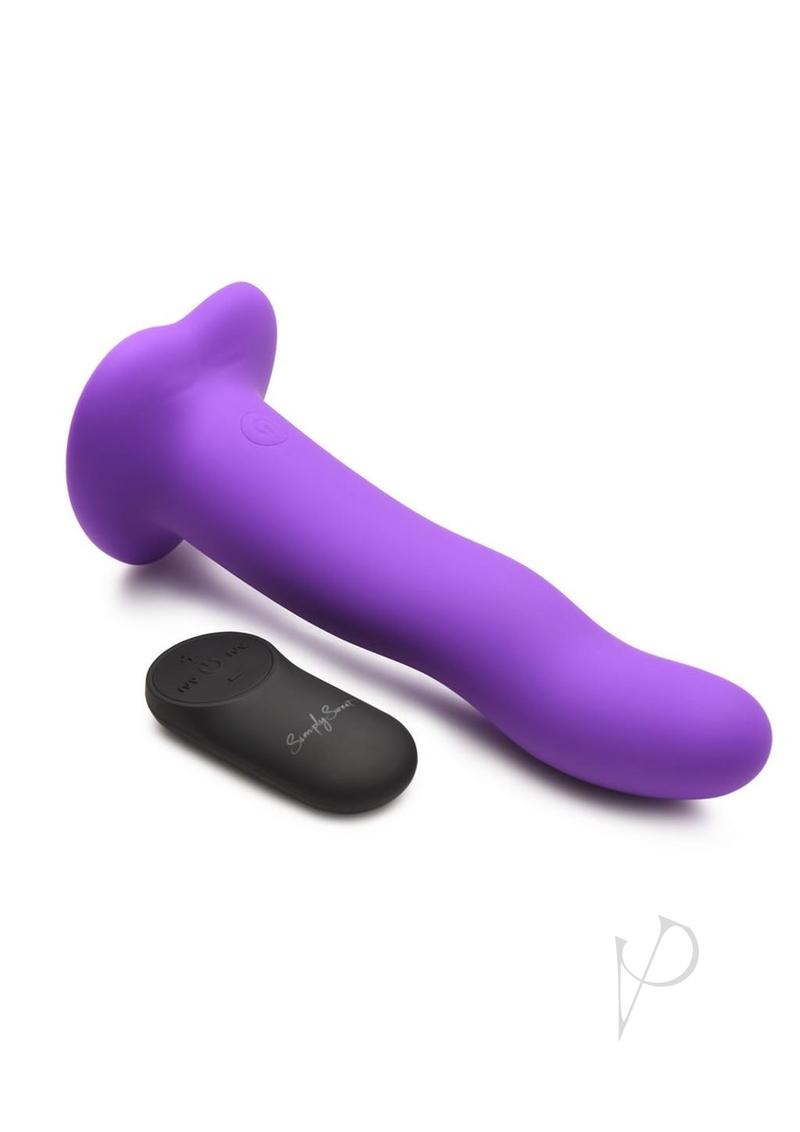 Simply Sweet Wavy Dildo W/remote Pur