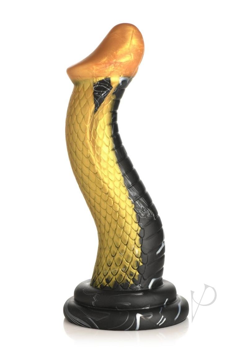 Creature Cocks Golden Mamba Silicone Dildo Gold & Black