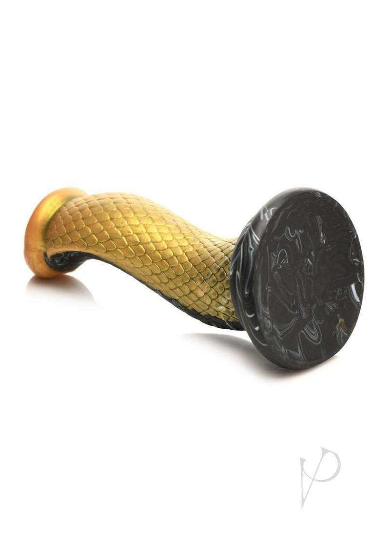 Golden Mamba Silicone Dildo Gold & Black