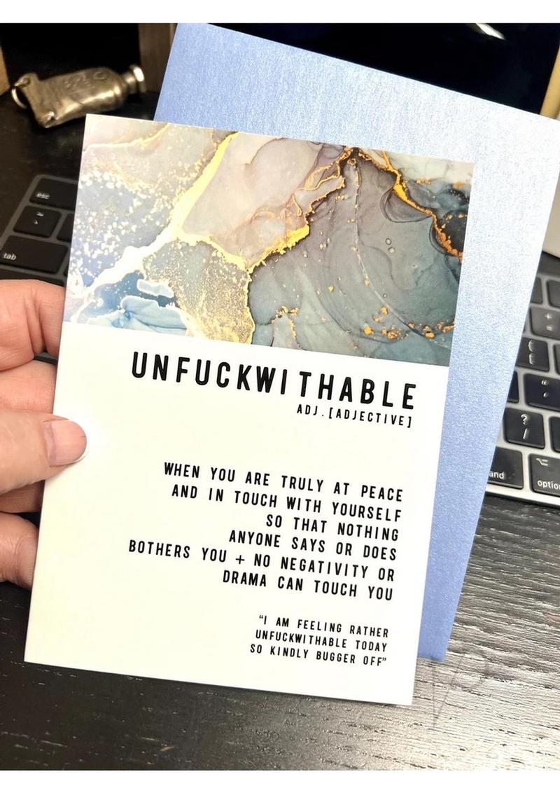 Unfuckwithable Greeting Card