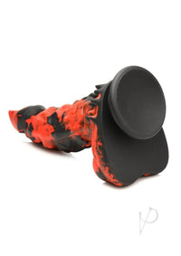 Fire Demon Monster Silicone Dildo Black & Red