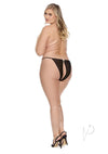 Barely B Lace Open Panty Ps Black
