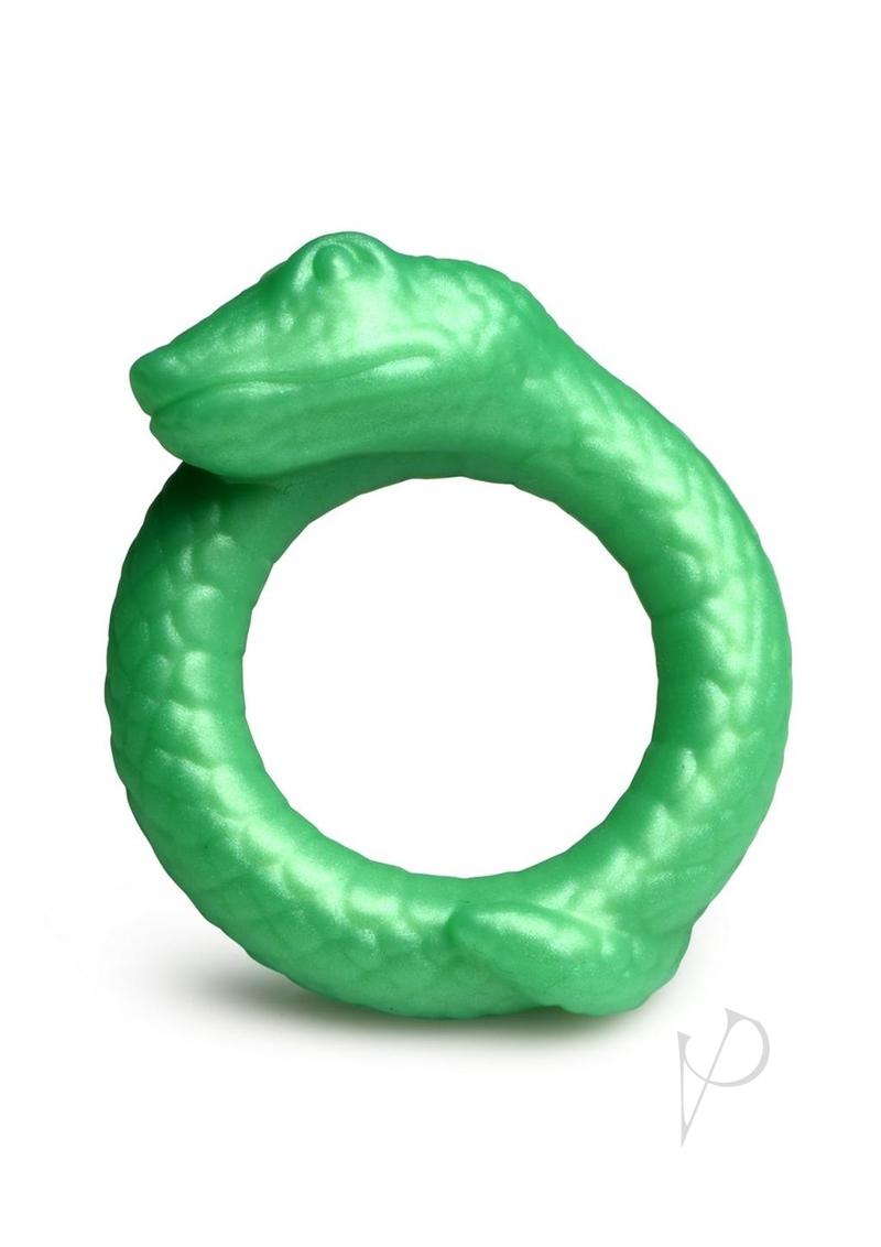 Creature Cocks Serpentine Silicone Cock Ring Green