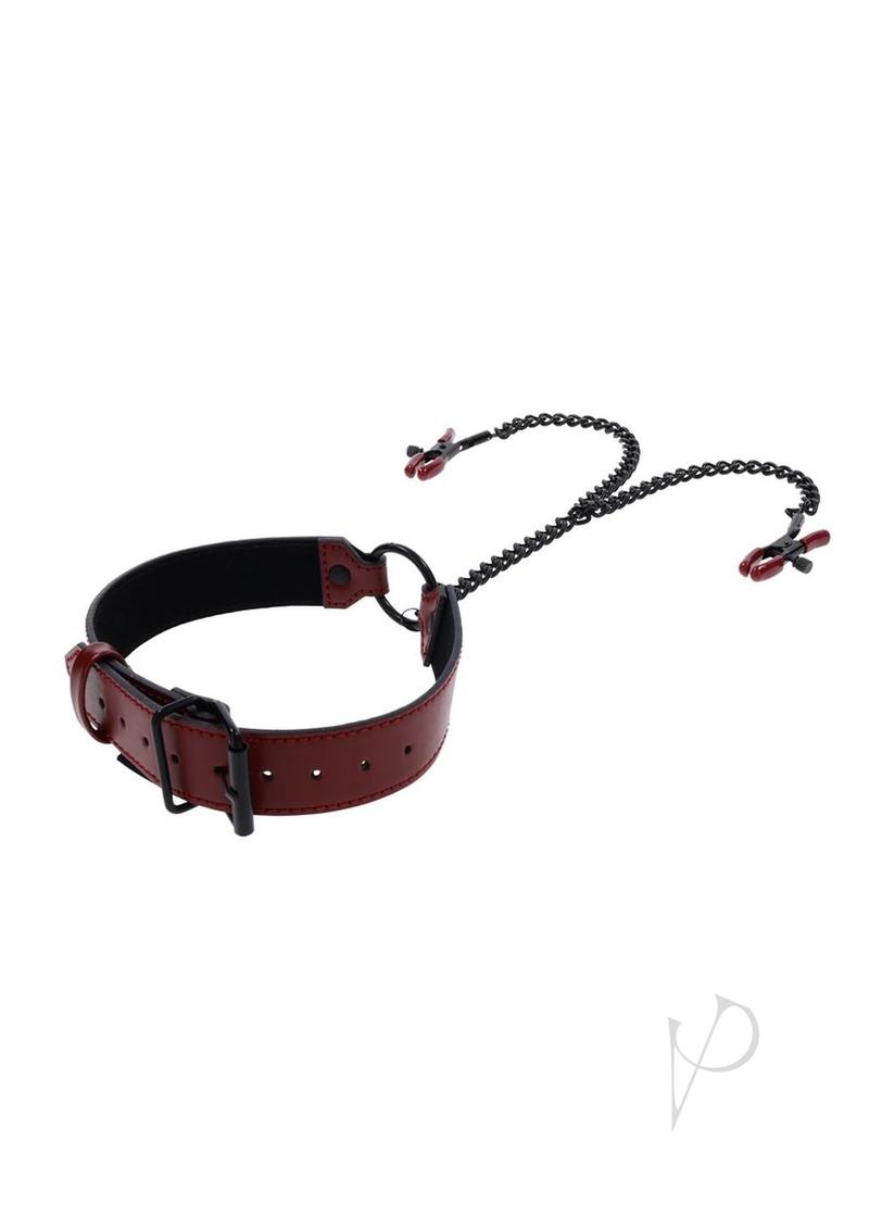 Saffron Collar W/nipple Clamp