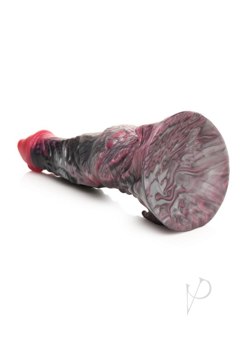 Creature Cocks Hades Silicone Dildo Medium Black & Red