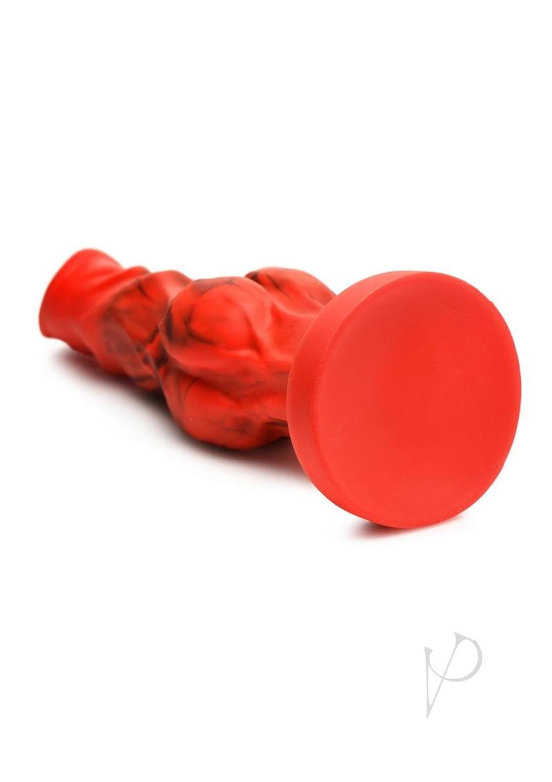 Creature Cocks Fire Hound Silicone Dildo Large Red & Black